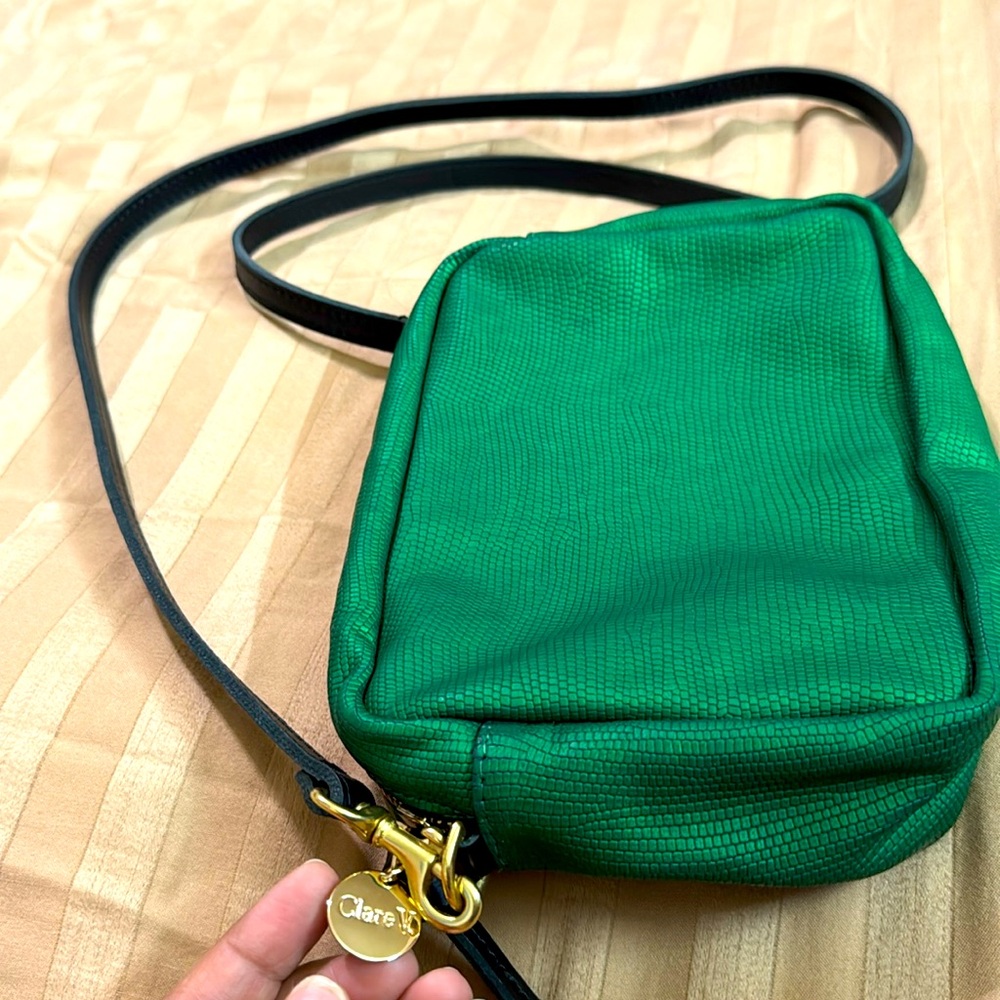 Clare V. Emerald Green Crossbody Bag
